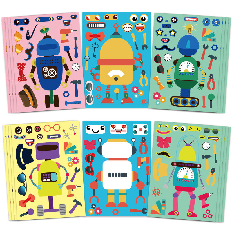 Art Craft Toddler - Monteer robotstickers voor kinderen Jongens Maak
