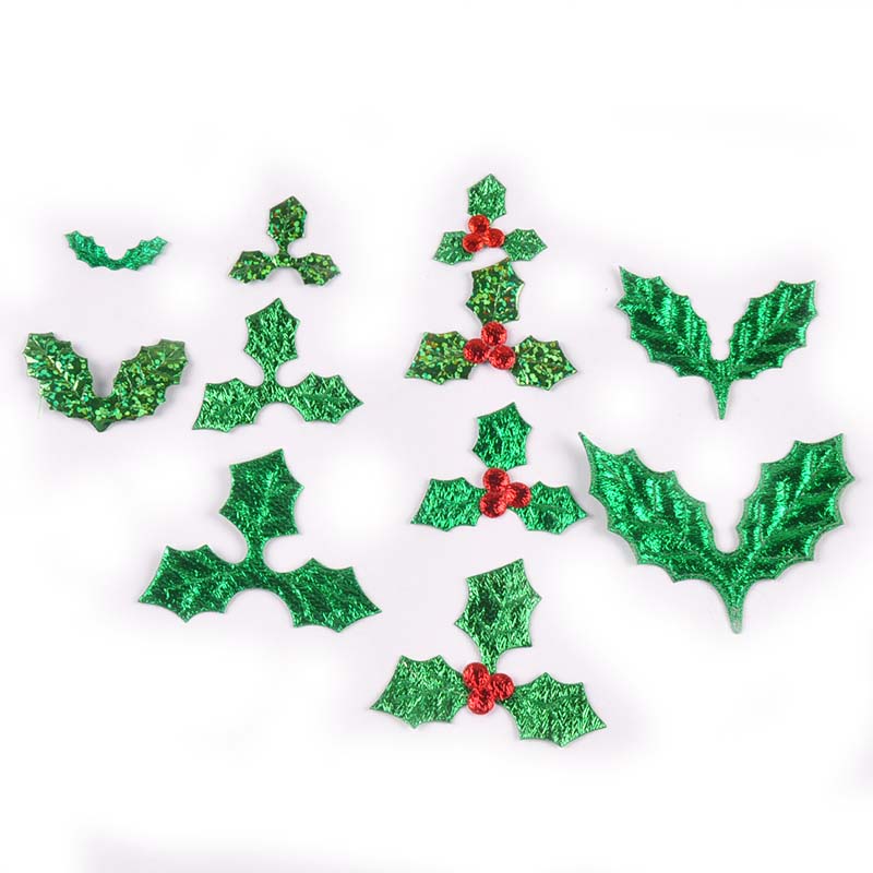 Art Craft Christmas Tree - 100 Stuks 25-60mm Kerstboom Bladeren Sticker