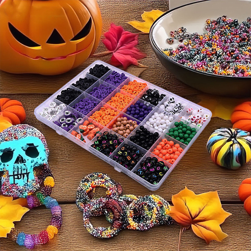 Art Craft Kit - Halloween-sieradenmaakset voor volwassenen, met zwarte, oranje