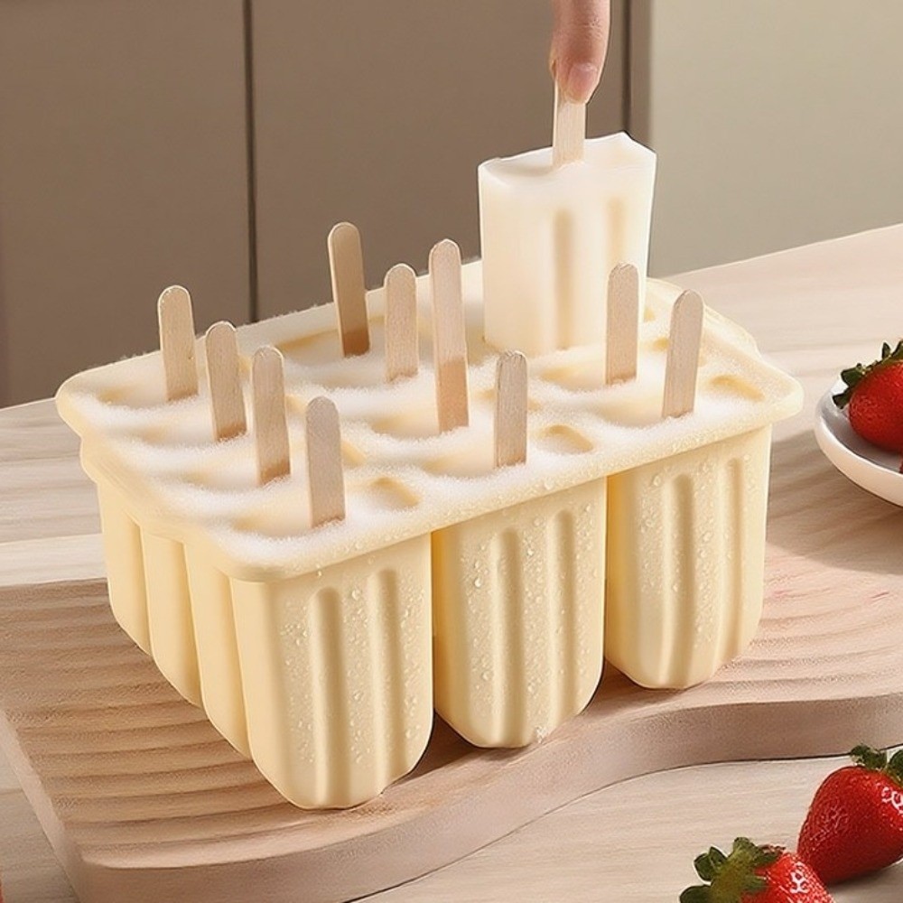 Art Craft Ice Cream - Nieuwe siliconen ijslollyvorm met 12 vakjes,