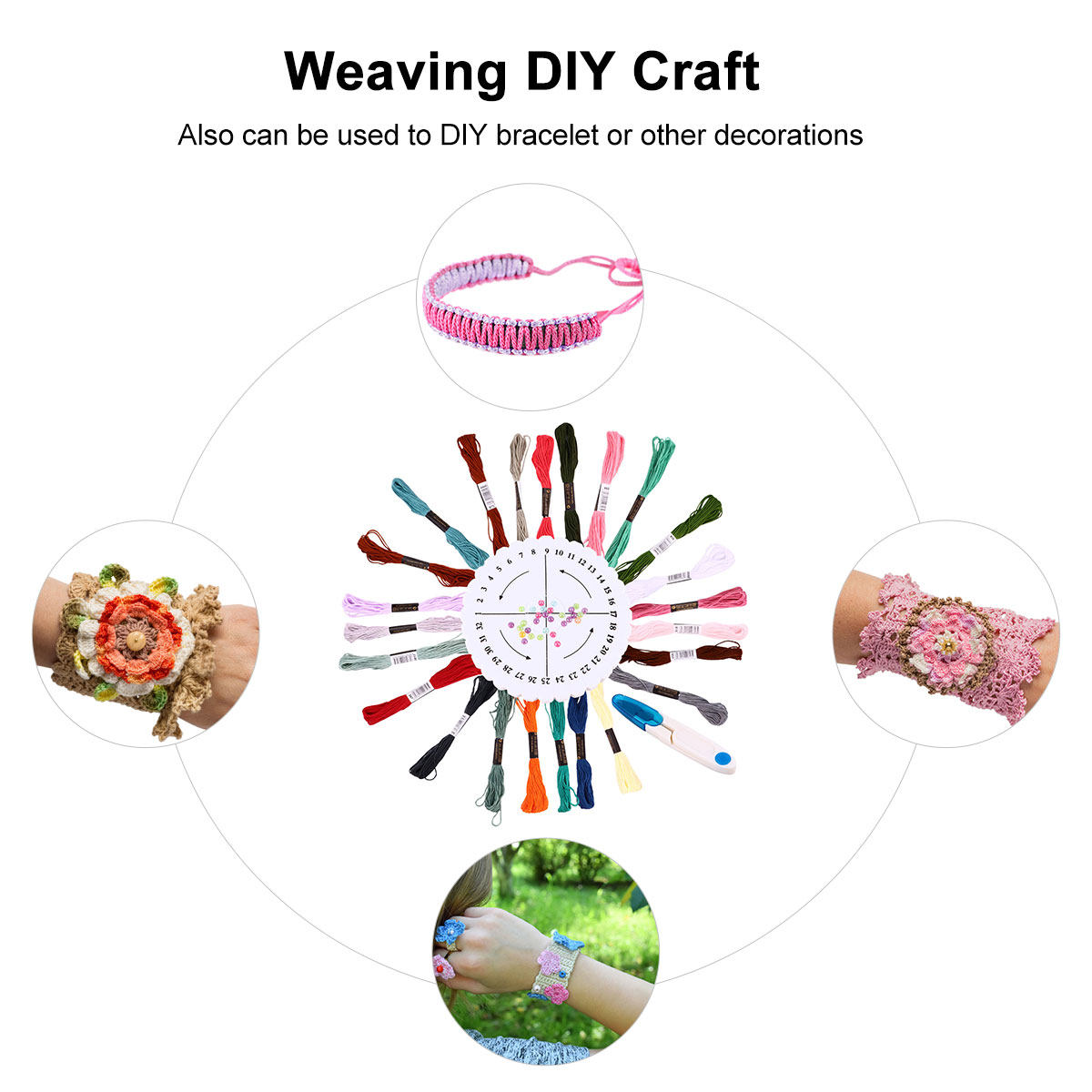 Art Craft Kit - 1 set ronde weefset armbandmaker DIY