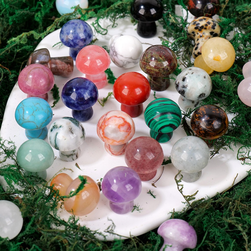 Art And Craft Jungle - Natuurlijke Kristallen Paddestoel Edelsteen Kwarts Jungle