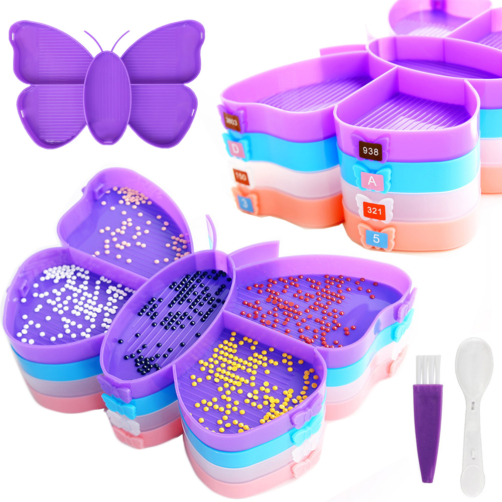 Art Craft Butterfly - Diamond Painting Butterfly Tray Set, schattige