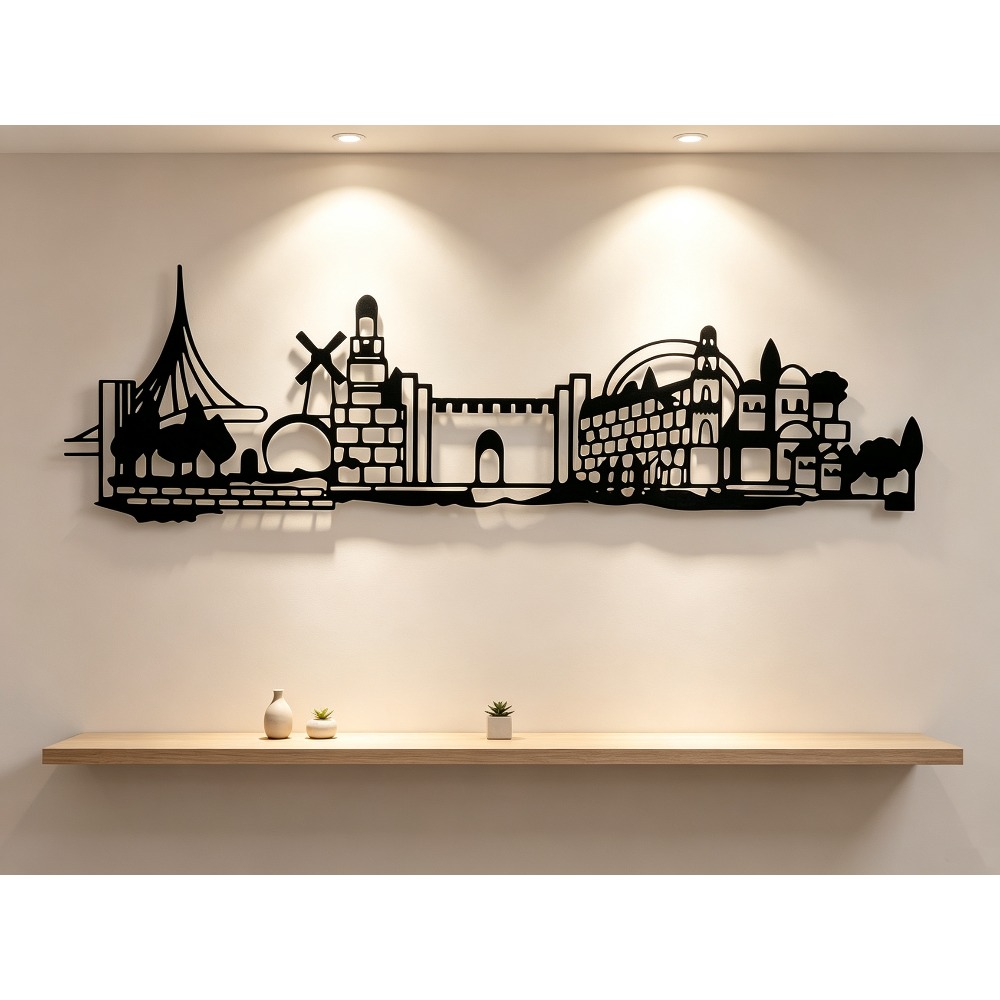 Art & Craft Paper Ideas - CIFBUY metalen wanddecoratie met Jeruzalems skyline,