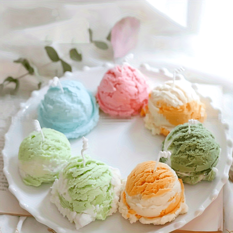 Art Craft Ice Cream - Ijs Bolvormige Kaars Maken Siliconen Zeep