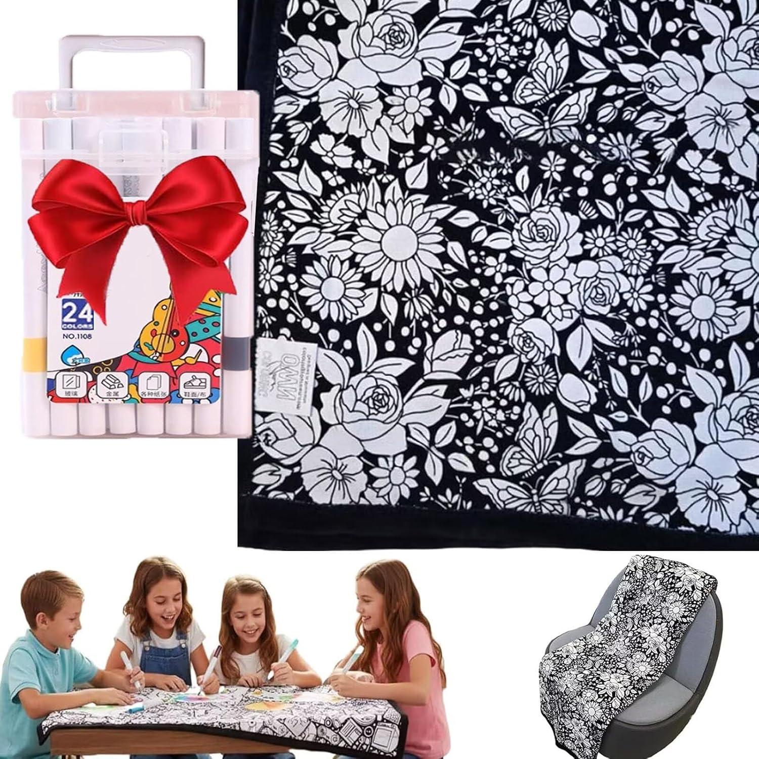 Art Craft Activities - Kleur je eigen deken, wasbaar, zacht