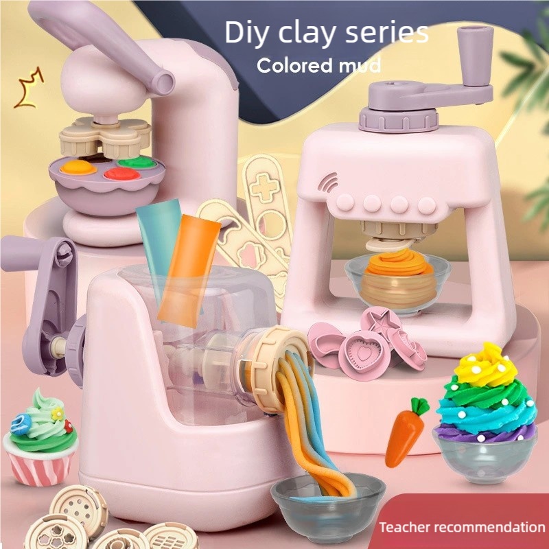 Art Craft Toddler - DIY-kleiknutselset voor peuters, Noedel-ijsmachine met 28