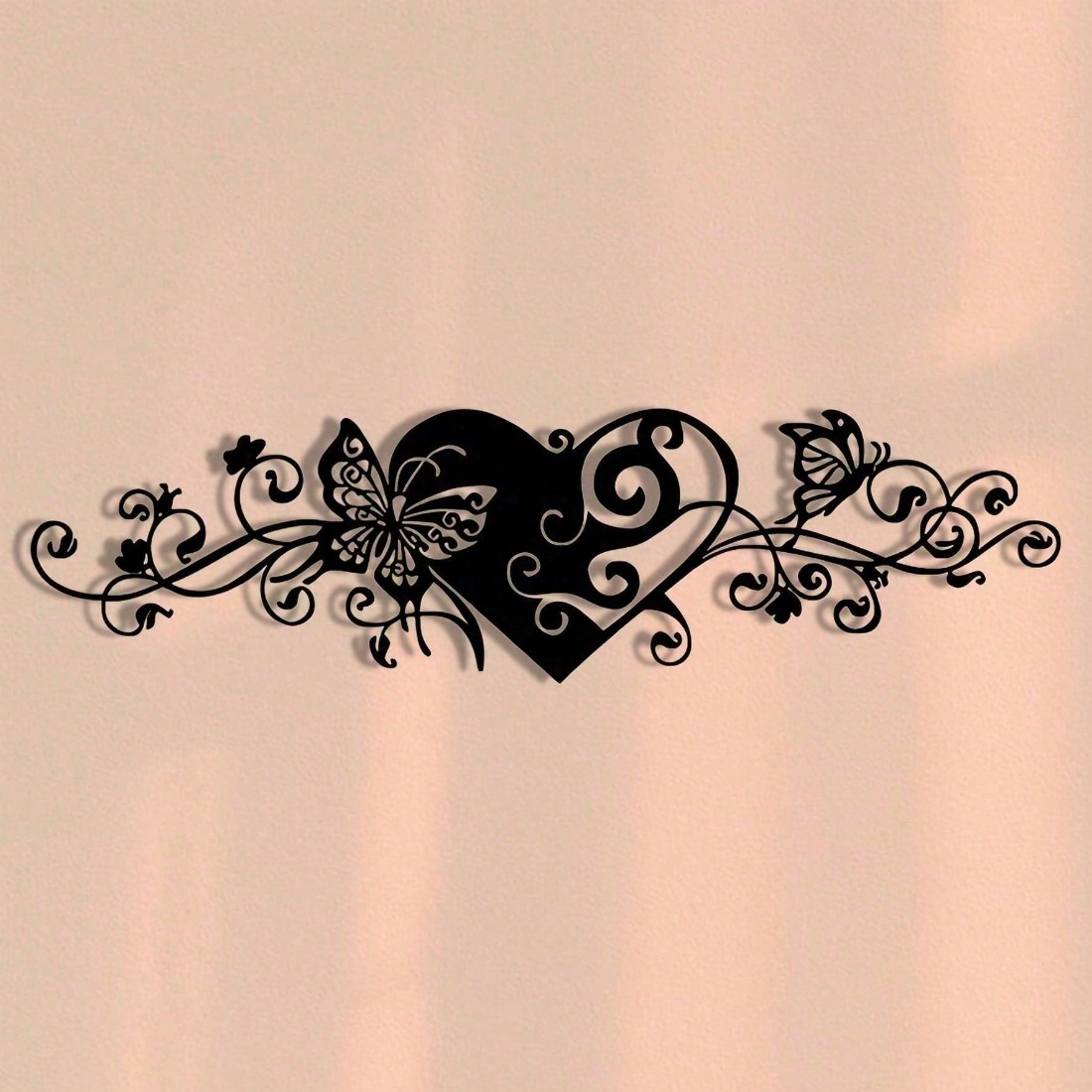 Art Craft Butterfly - Minimalistische 2D metalen muurkunst, waterdicht roestvrij