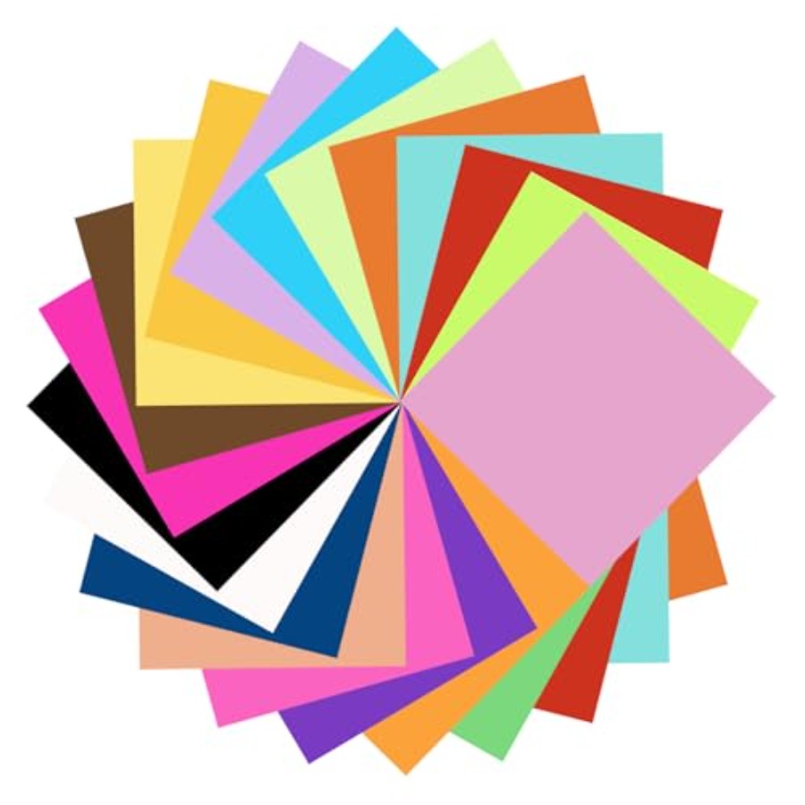 Art Craft With Paper - Origami-papier, 20 kleuren origami-papier 8x8, dubbelzijdig