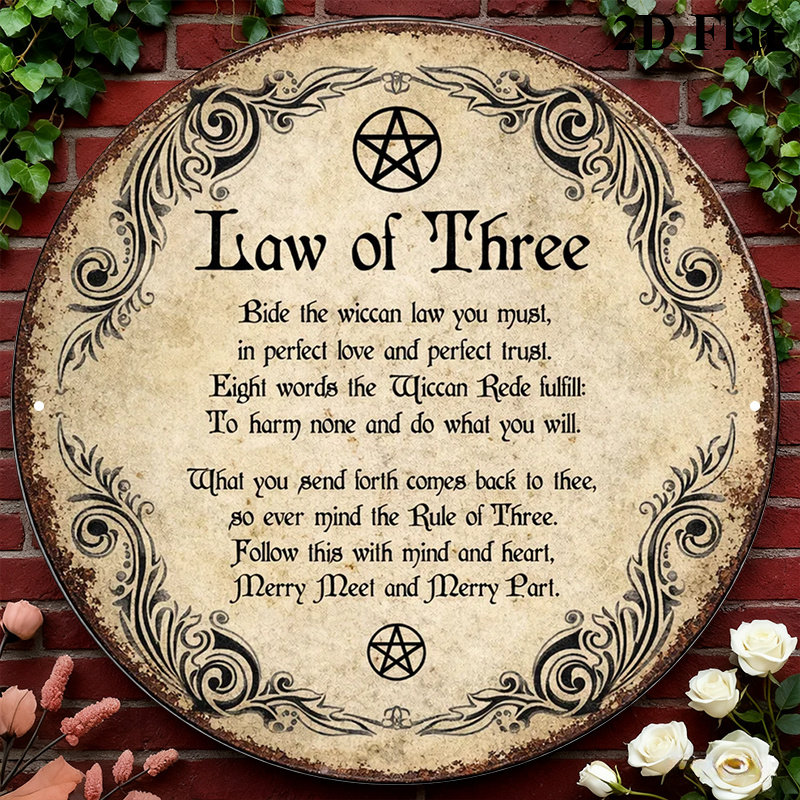 Art & Craft Paper Ideas - CIFBUY Vintage Wicca Triple Goddess Aluminium