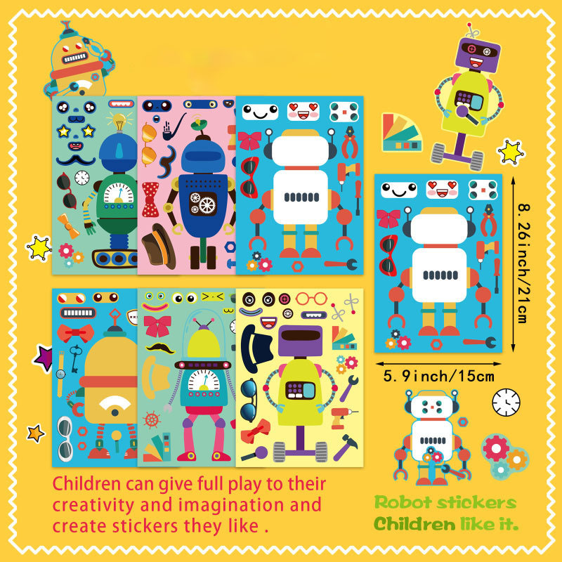 Monteer robotstickers voor kin - Art Craft Toddler recensie en prijs