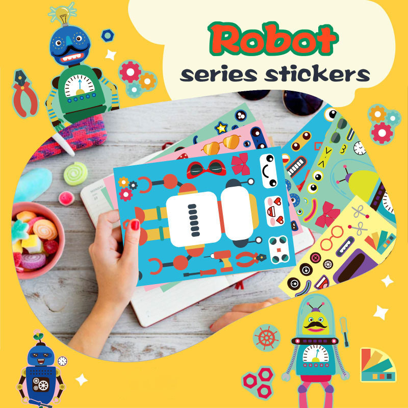 Monteer robotstickers voor kin - Art Craft Toddler recensie en prijs