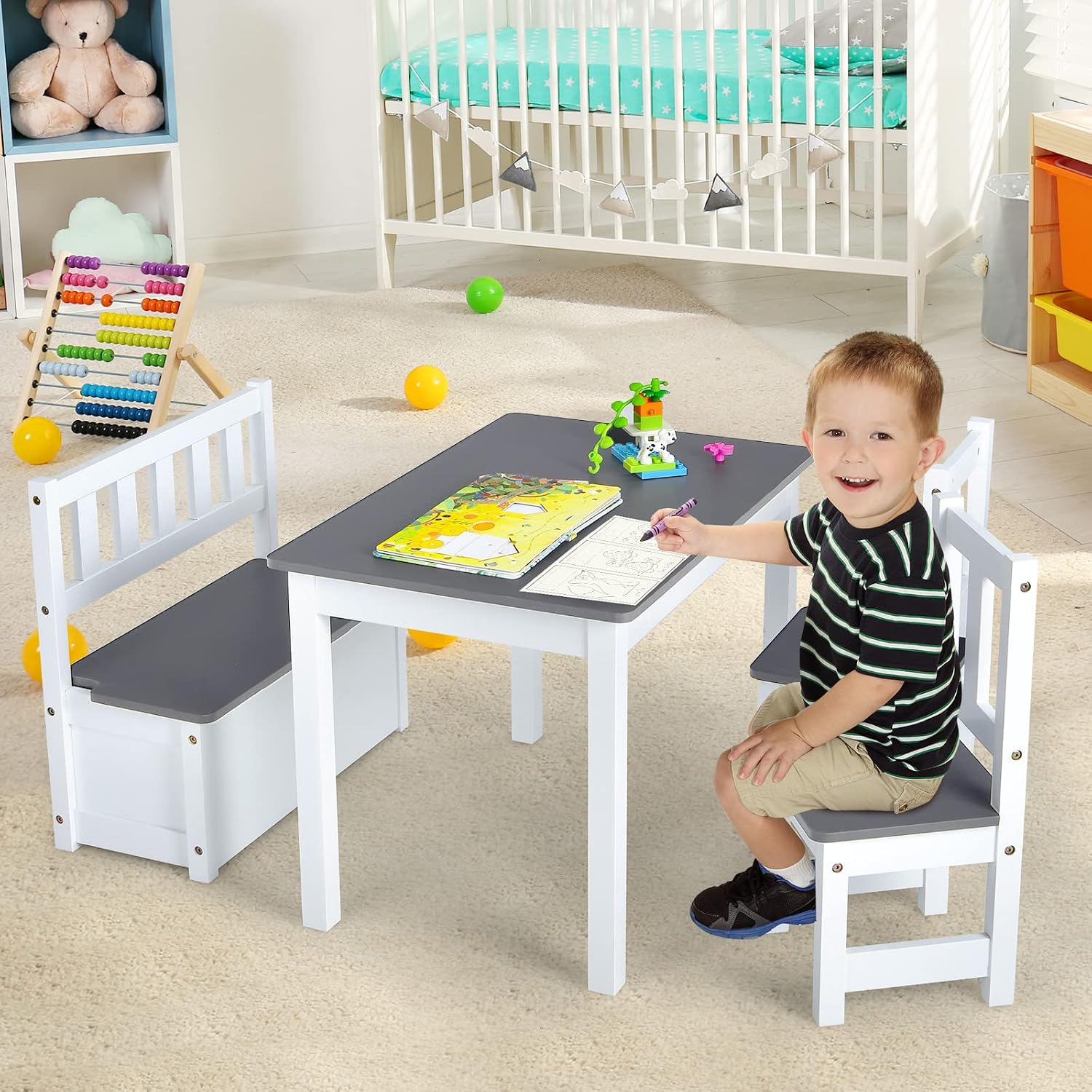 Houten kindertafel- en stoelen - Art Craft Toddler recensie en prijs