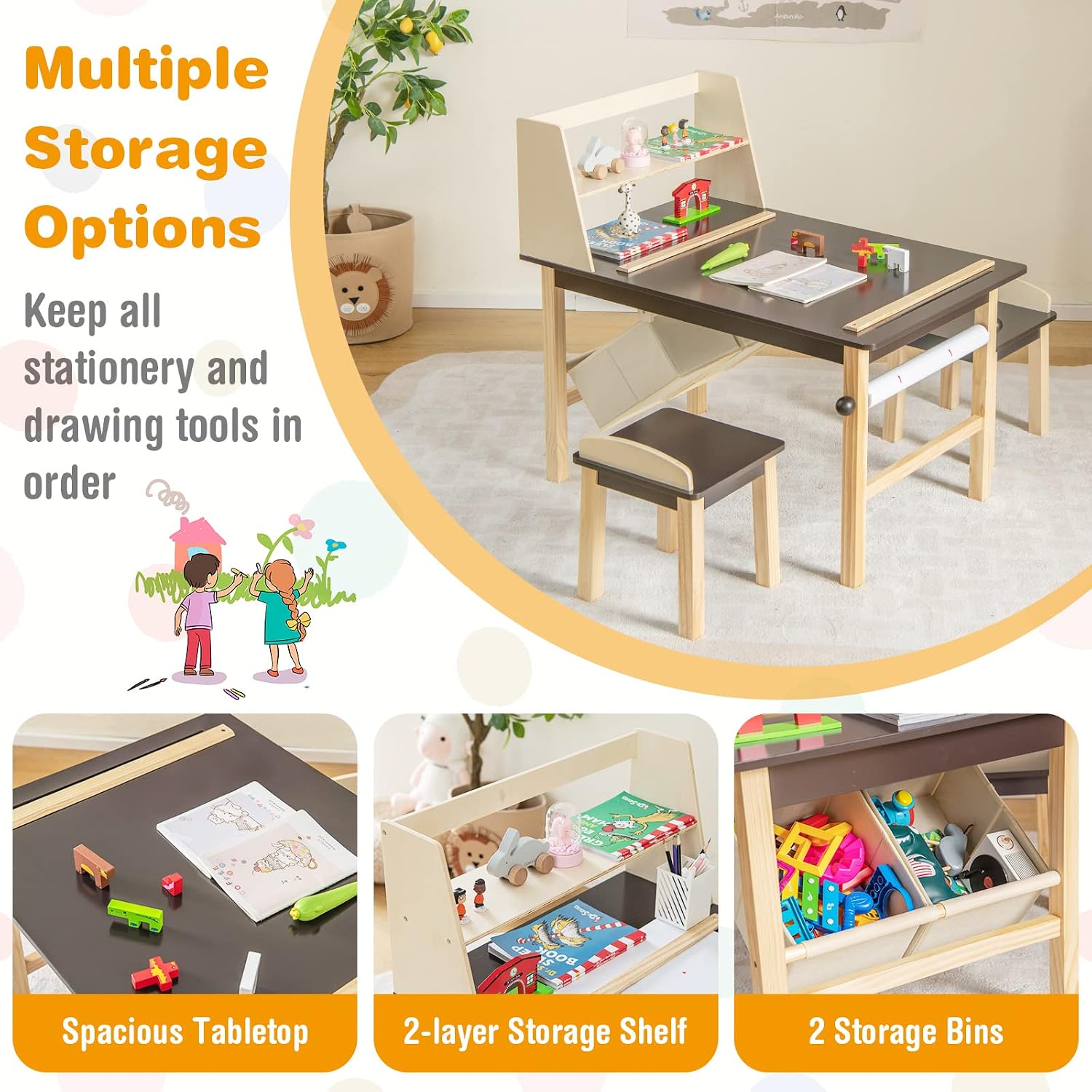Kinderkunsttafel- en stoelense - Art Craft Toddler recensie en prijs
