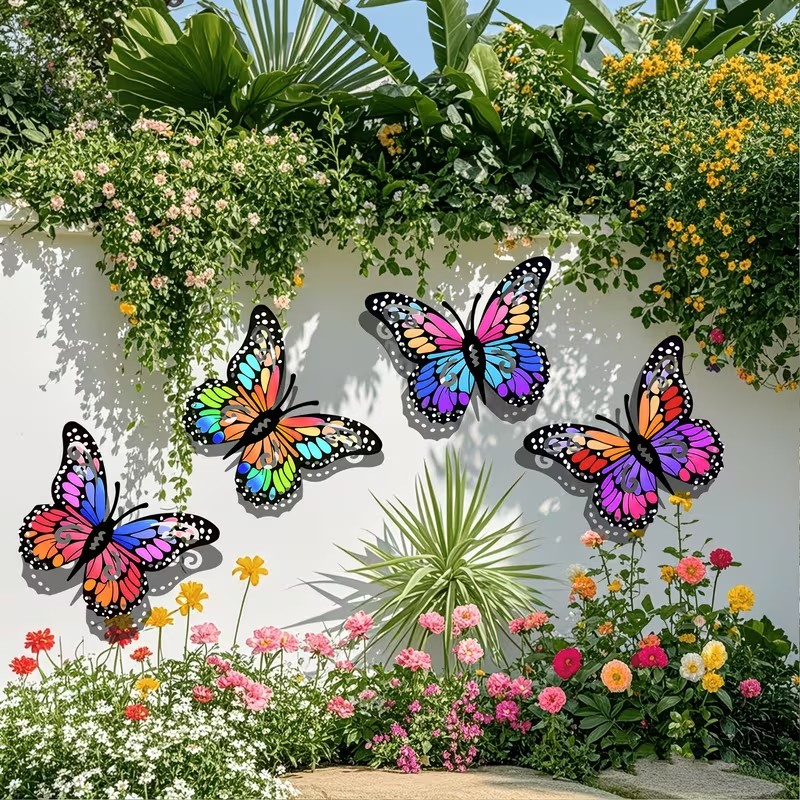 4 stuks kleurrijke metalen vli - Art Craft Butterfly recensie en prijs