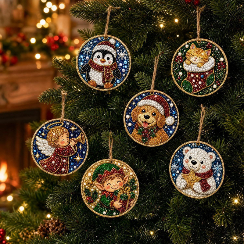 6-delige DIY diamant schilders - Art Craft Christmas Tree recensie en prijs