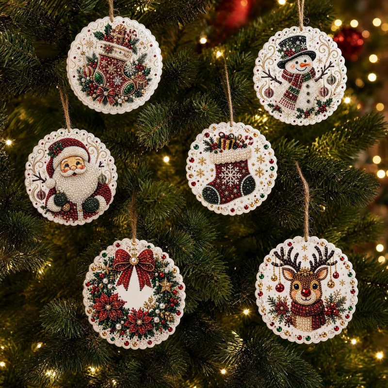 6-delige DIY diamant schilders - Art Craft Christmas Tree recensie en prijs