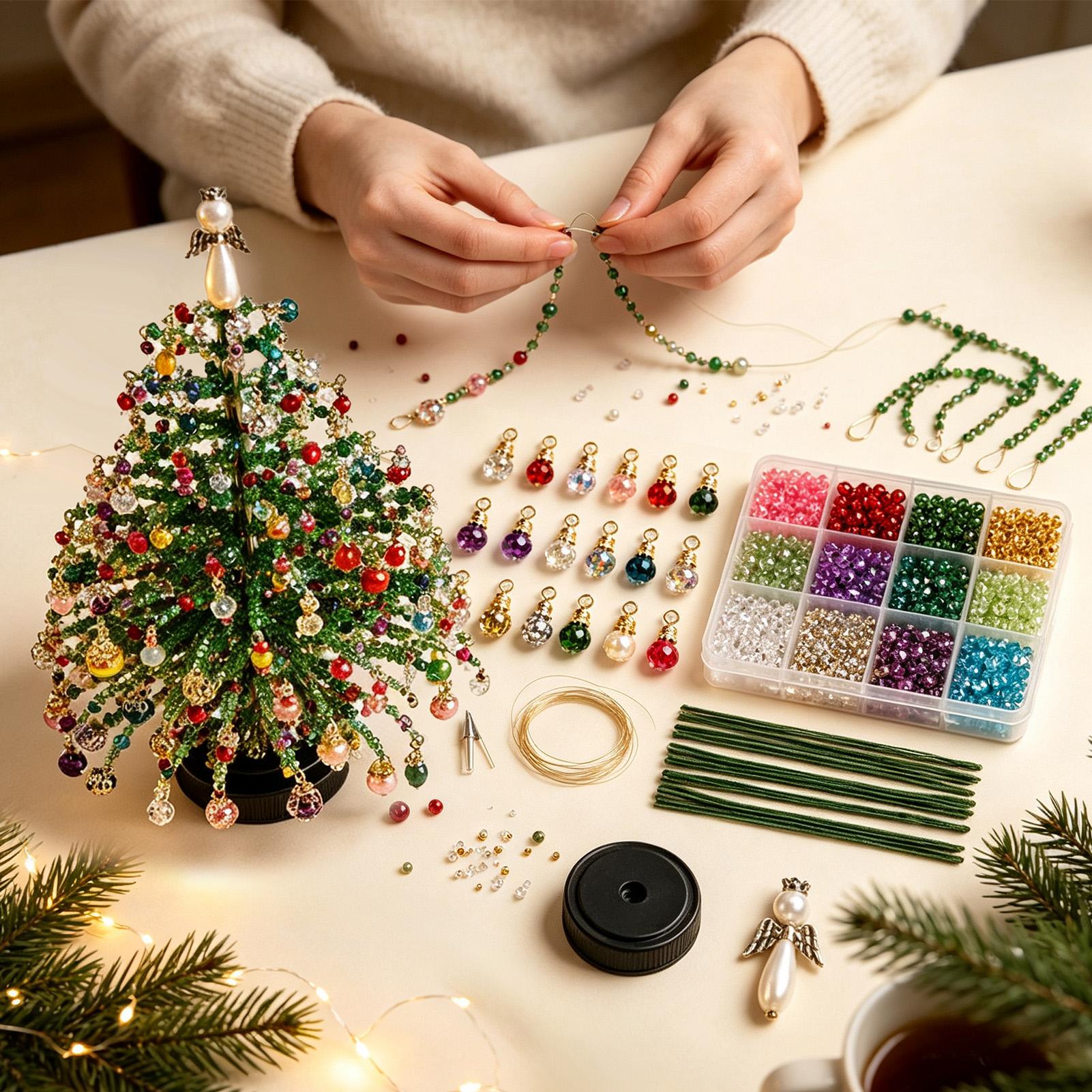 Miniatuur kralenkerstboom-set  - Art Craft Christmas Tree recensie en prijs