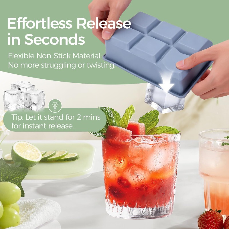 Silicone ijsblokjesvorm, 6 gro - Art Craft Ice Cream recensie en prijs
