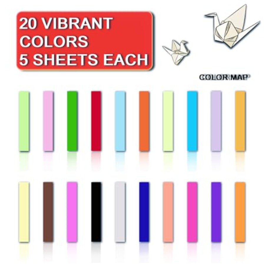 Origami-papier, 20 kleuren ori - Art Craft With Paper recensie en prijs
